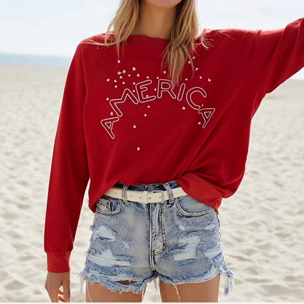Project Social T America Oversized Graphic Sweatshirt